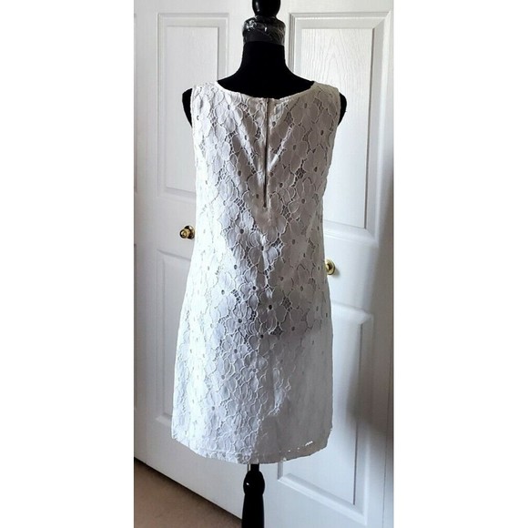 Street One Womens Lace Overlay Sheath Dress Cocktail Party  Size EUR 38 US M EUC - Picture 3 of 4